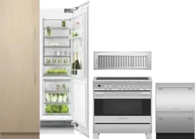 5 Piece Package Includes Refrigerator, Freezer, Range, Hood And Dishwasher